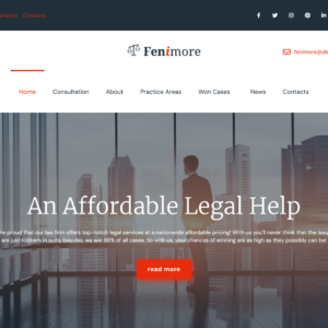 Premium Website Templates - Fenimore - WordPress тема для юридических фирм